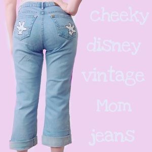 Vintage High Rise Cheeky Mickey Mouse Mom Jeans